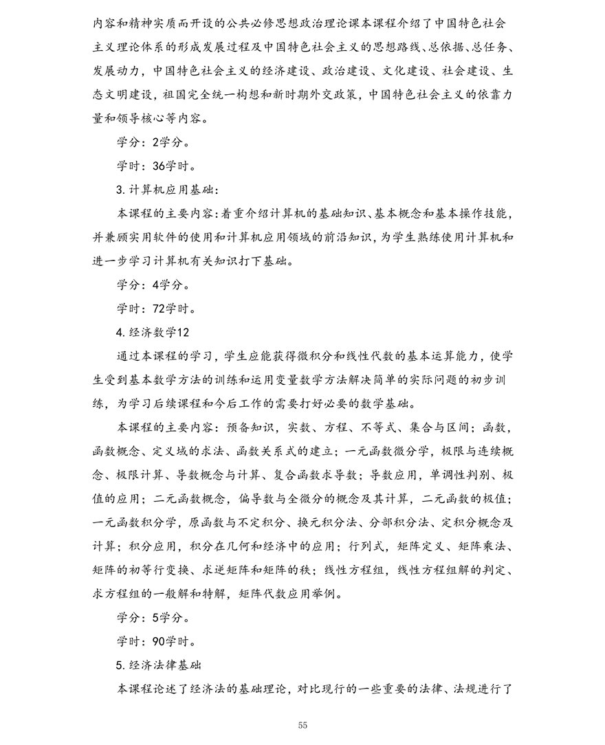 工商企业管理专业（专科）