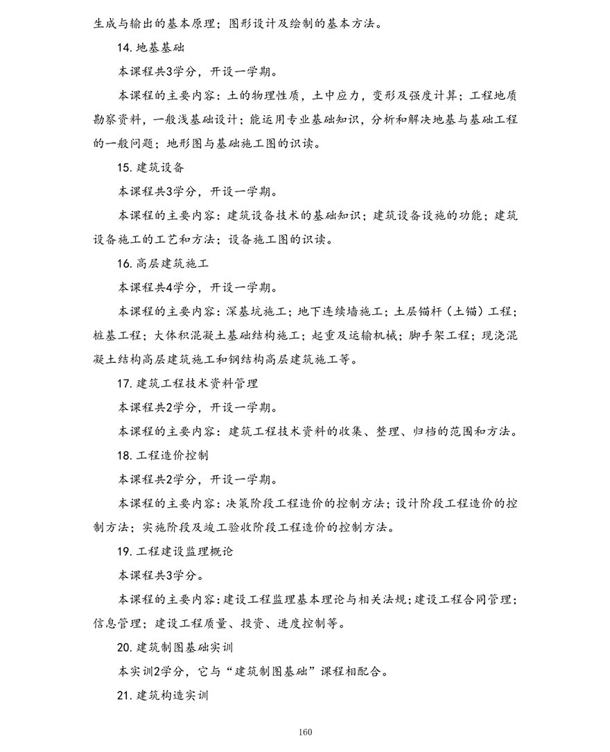 建设工程管理专业（专科）