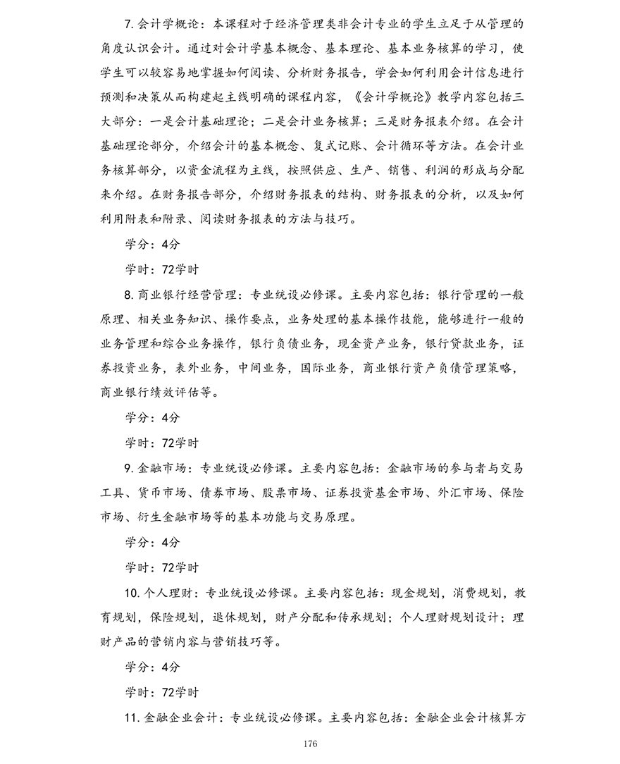 金融管理专业（专科）