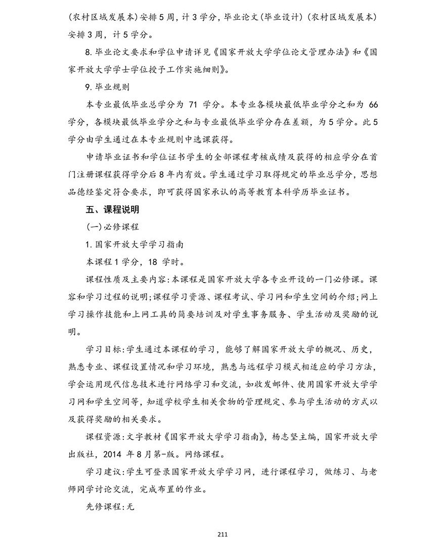 农村区域发展专业(本科)