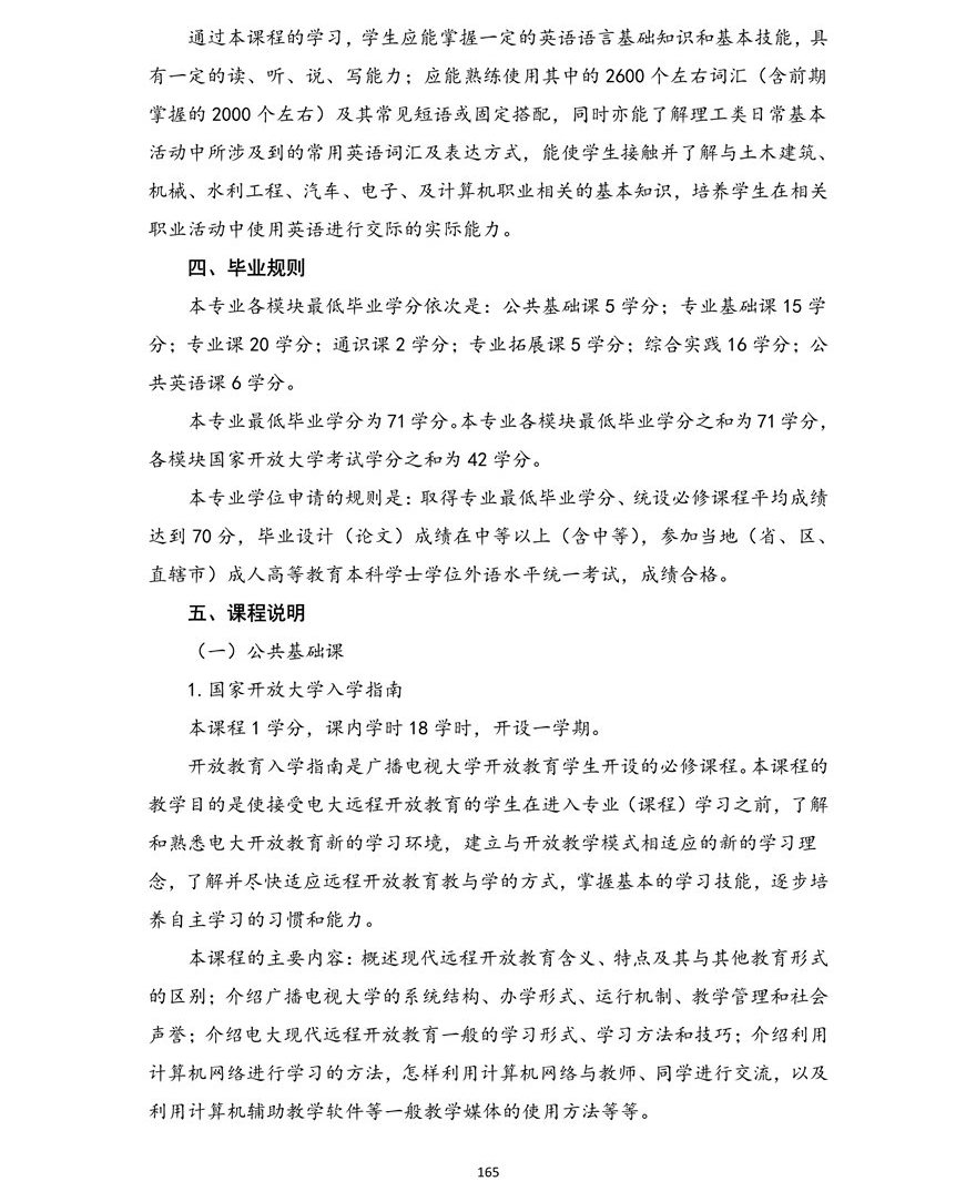 水利水电工程专业（本科）