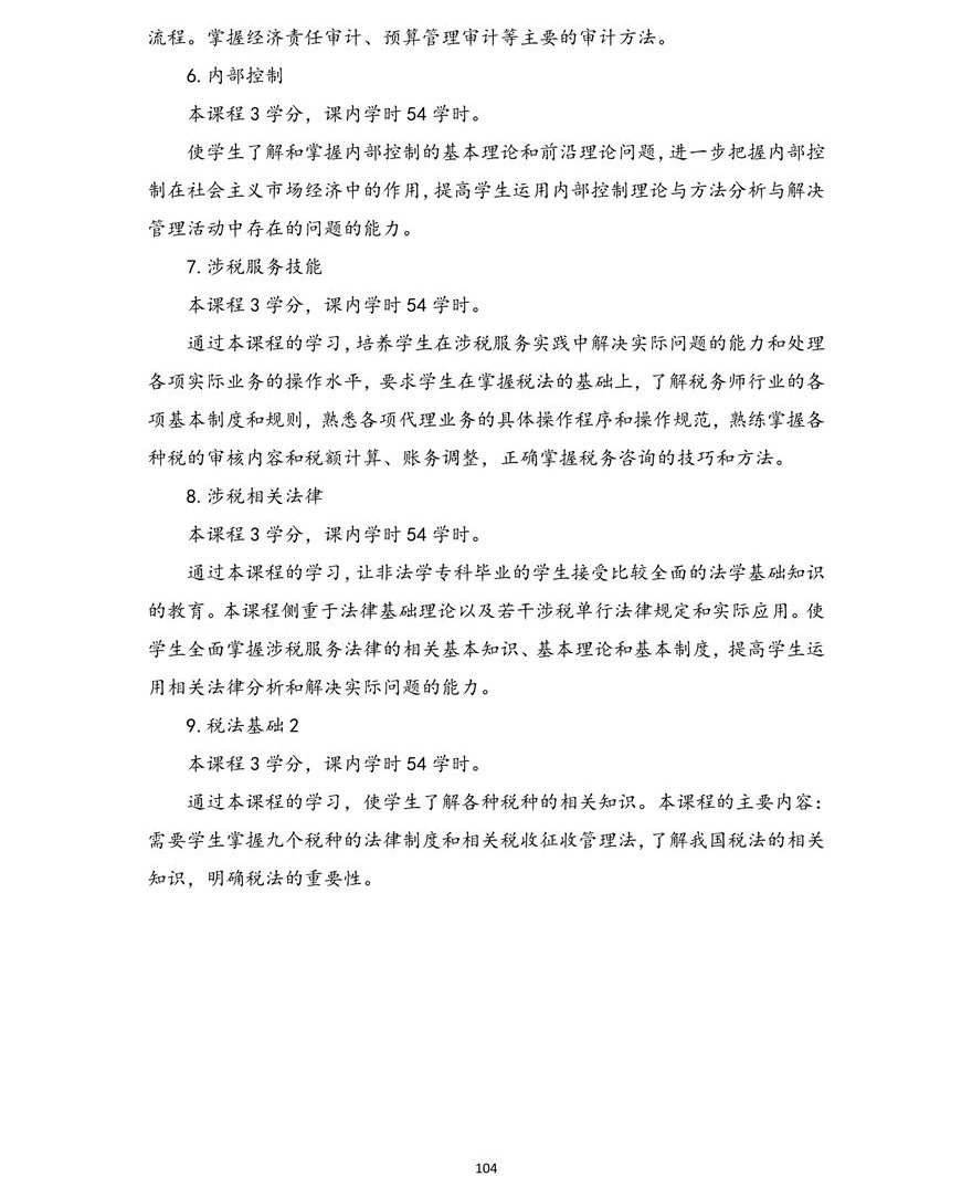 会计学专业（本科）