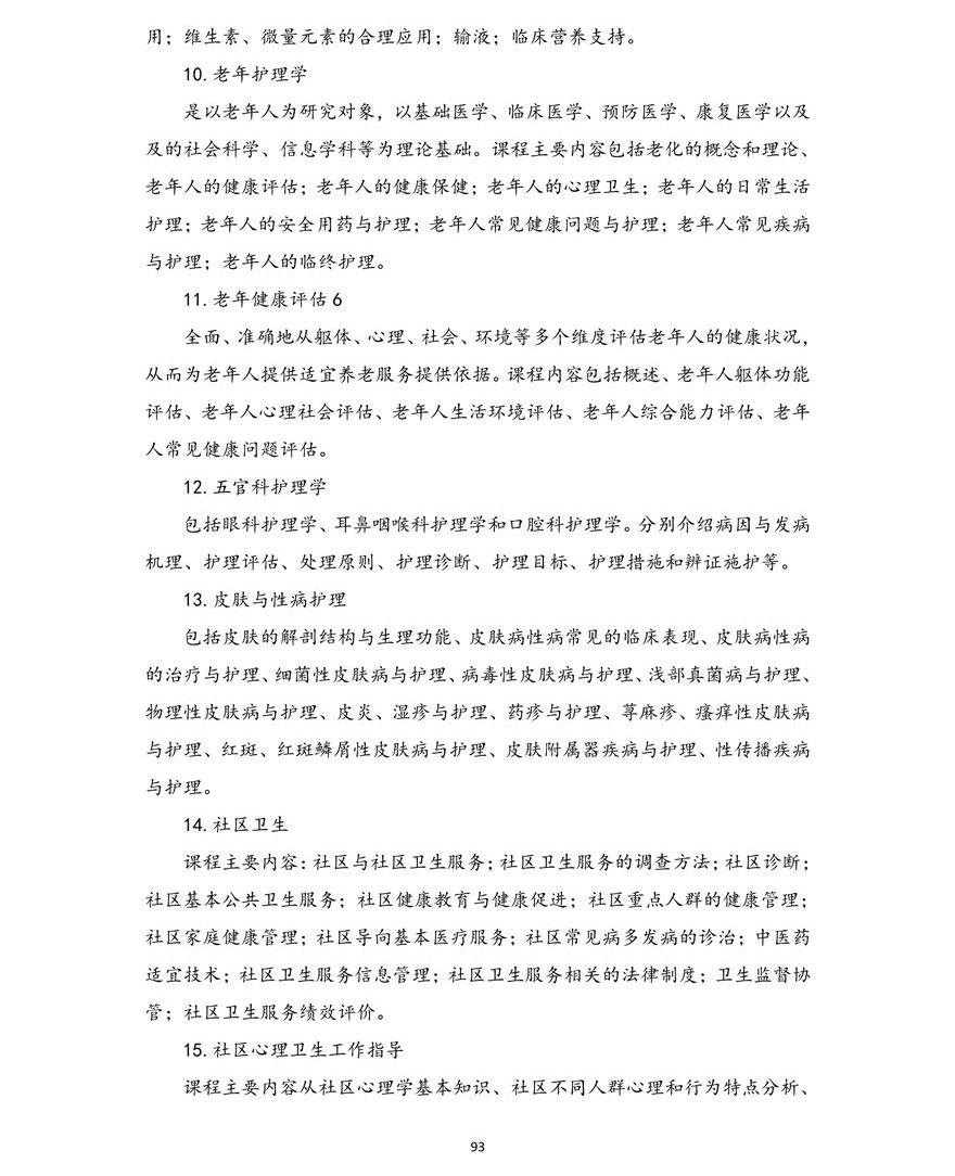 护理学专业（本科）