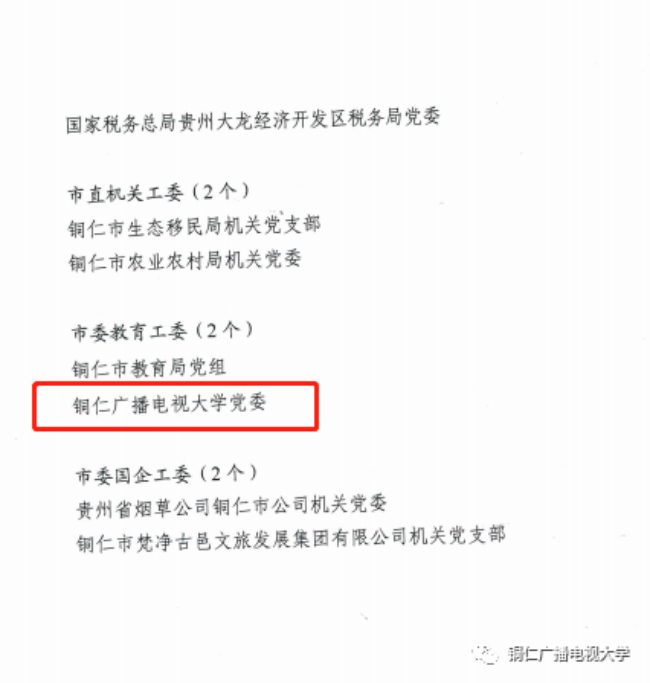 喜讯！铜仁广播电视大学荣获全市乡村振兴驻村帮扶工作先进集体